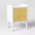 Rattan and Wood Bedside Kids' Table White - Pillowfort™