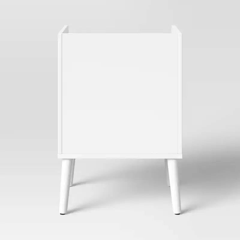 Rattan and Wood Bedside Kids' Table White - Pillowfort™