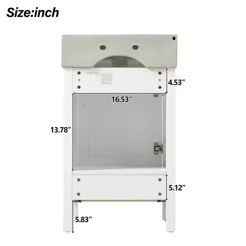 20.28 Bathroom Vanity with Sink, Bathroom Storage Cabinet with Drawer for Small Space