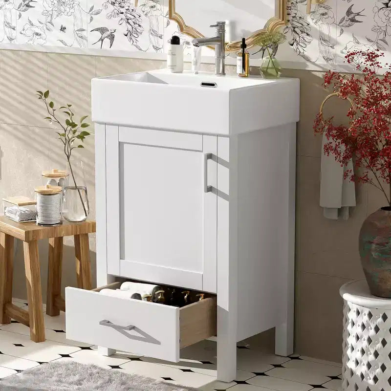 20.28 Bathroom Vanity with Sink, Bathroom Storage Cabinet with Drawer for Small Space