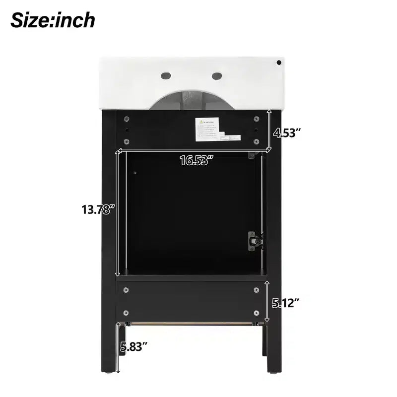 20.28 Bathroom Vanity with Sink, Bathroom Storage Cabinet with Drawer for Small Space