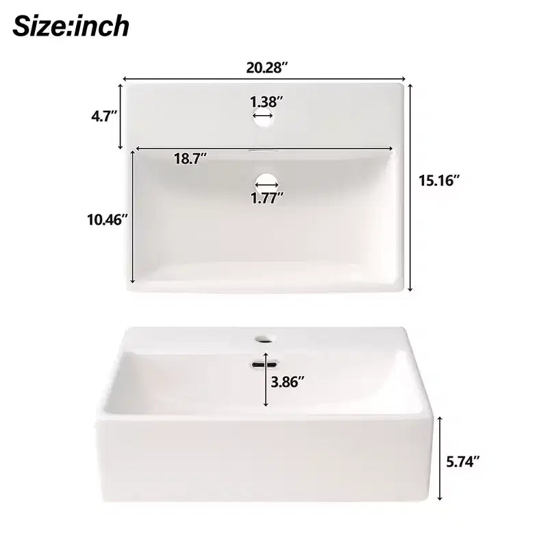 20.28 Bathroom Vanity with Sink, Bathroom Storage Cabinet with Drawer for Small Space