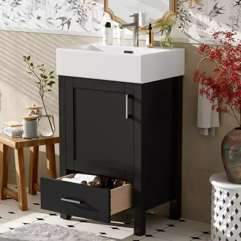 20.28 Bathroom Vanity with Sink, Bathroom Storage Cabinet with Drawer for Small Space