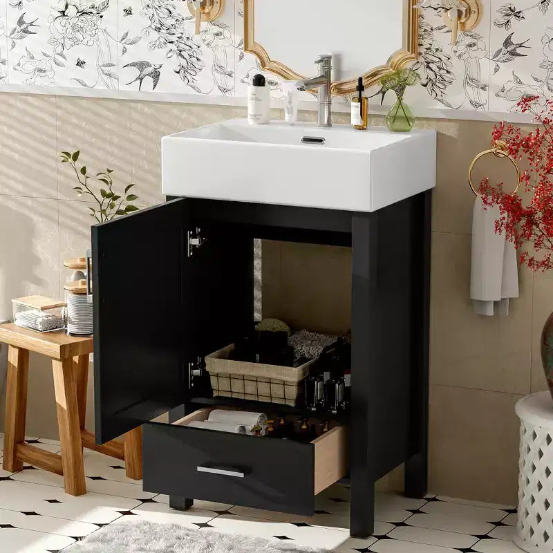 20.28 Bathroom Vanity with Sink, Bathroom Storage Cabinet with Drawer for Small Space