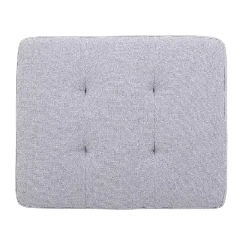 Okak Modern Square Storage Ottoman with Cushion, End Of Bed Bench with Wooden Legs, Entryway Bench for Bedroom, Living Room