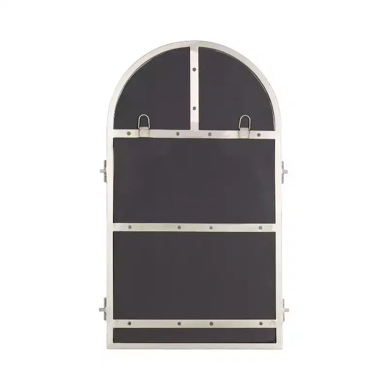 Kate and Laurel Amoli Tri-Fold Arch Metal Mirror, Silver, 28x28