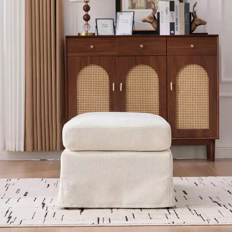 TUYOHW 46 Plush Chenille Storage Ottoman Bench with Metal Legs,Rectangular End-of-Bed Bench for Bedroom and Living Room,500lbs Capacity