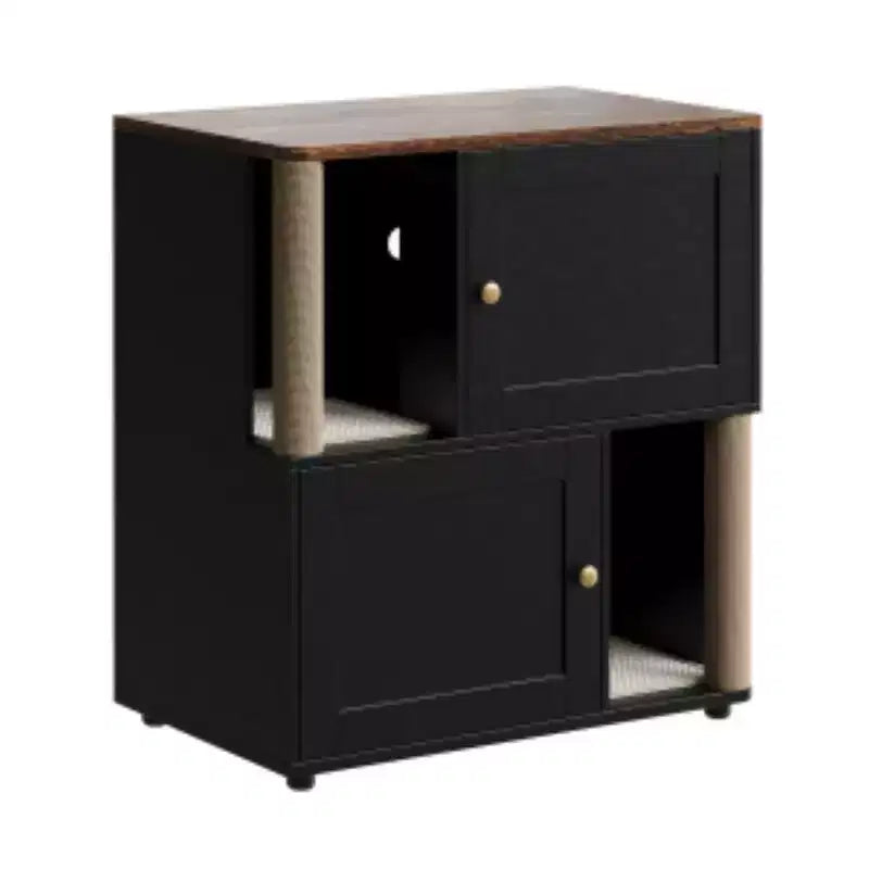 Double-Layer Cat Litter Box Enclosure XD901 Set