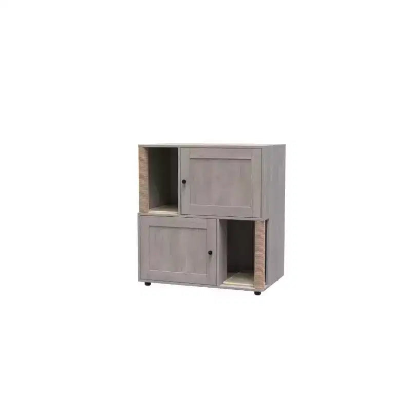 Double-Layer Cat Litter Box Enclosure XD901 Set