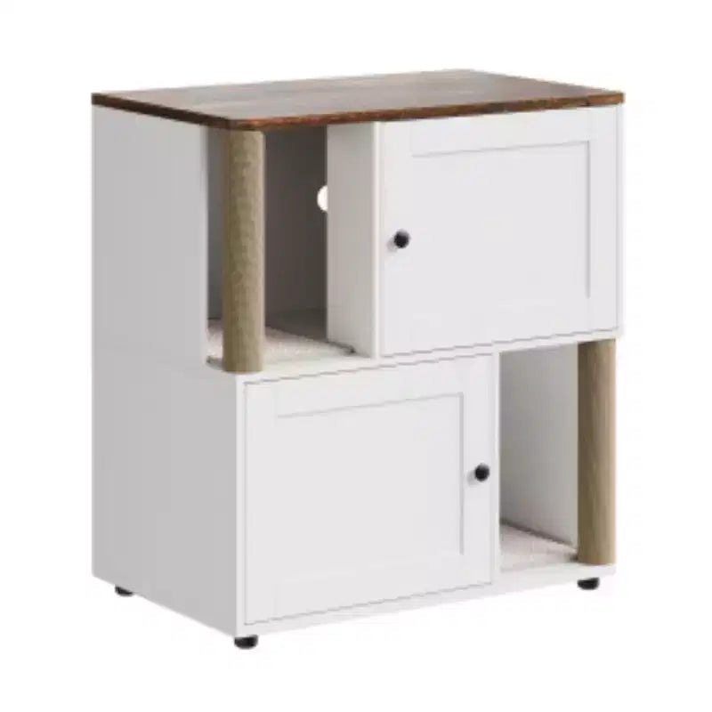 Double-Layer Cat Litter Box Enclosure XD901 Set