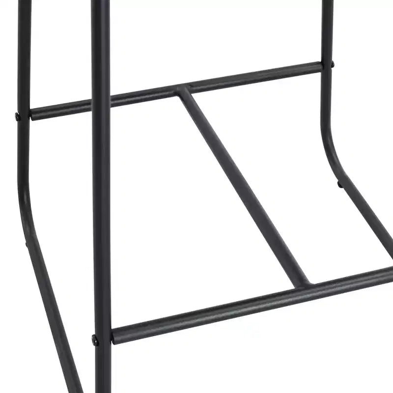 MAYEERTY PU Bar Stools Set of 2 with Iron Footrest for Kitchen Island