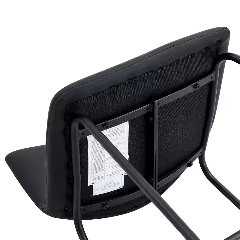 MAYEERTY PU Bar Stools Set of 2 with Iron Footrest for Kitchen Island