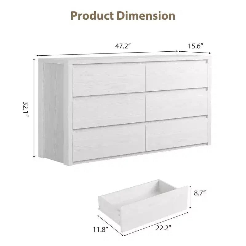 58 Wide 9-Drawer Dresser, Handle-Free Modern Wood Chest for Bedroom, Living Room, or Entryway Ample Storage, Minimalist Design