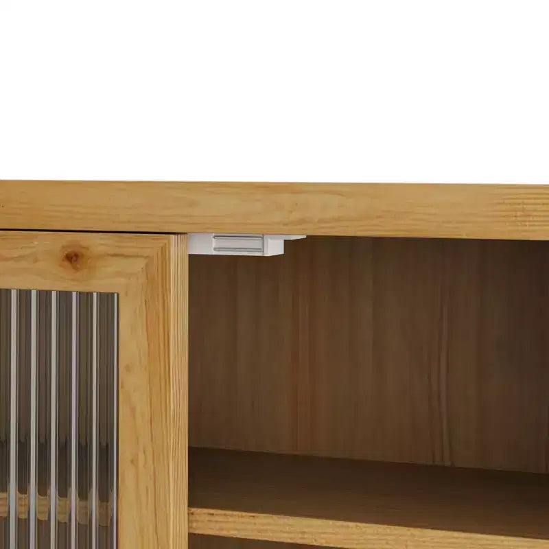 sumyeg 24.8 Vintage Double Door Wall Cabinet With Glass Doors, 3 Tiers and Towel Rack