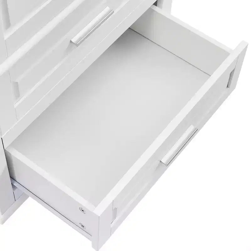 GDFStudio Poppy Modern Tall Wood Bathroom Storage Cabinet with 3 Drawers and Adjustable Shelved Cabinet