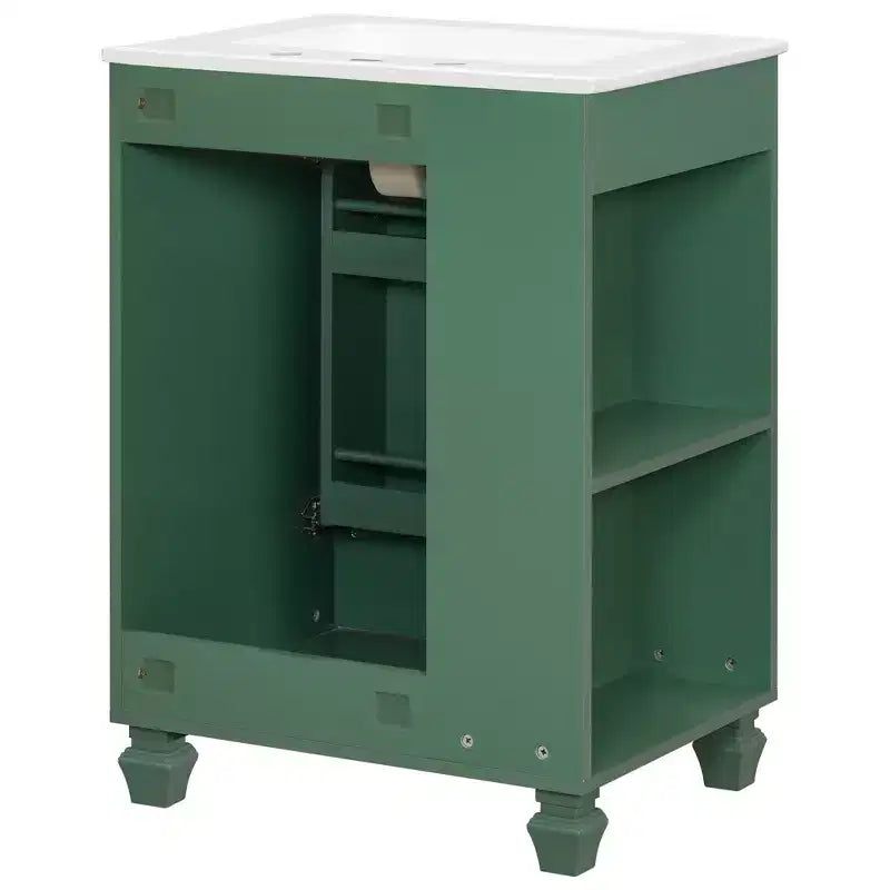 24 Small Bathroom Vanity Sink Combo, Bathroom storage Cabinet with Door Shelf, Single Sink Bathroom Vanity for Small Space