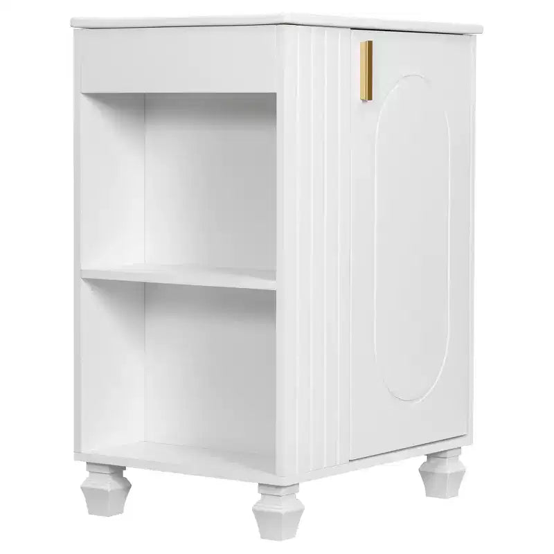 24 Small Bathroom Vanity Sink Combo, Bathroom storage Cabinet with Door Shelf, Single Sink Bathroom Vanity for Small Space