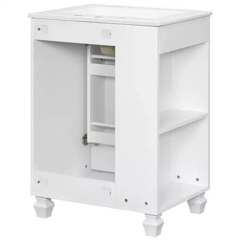 24 Small Bathroom Vanity Sink Combo, Bathroom storage Cabinet with Door Shelf, Single Sink Bathroom Vanity for Small Space