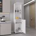 Pantry Cabinet Tall Kitchen Pantry Storage Cabinet with Microwave Stand, Farmhouse Kitchen Hutch with Storage Drawers for Dining Room
