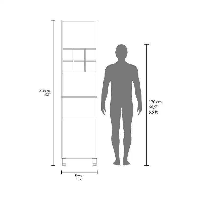 Pantry Cabinet Tall Kitchen Pantry Storage Cabinet with Microwave Stand, Farmhouse Kitchen Hutch with Storage Drawers for Dining Room