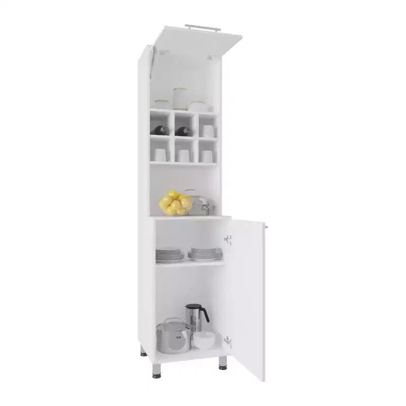 Pantry Cabinet Tall Kitchen Pantry Storage Cabinet with Microwave Stand, Farmhouse Kitchen Hutch with Storage Drawers for Dining Room