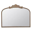 40 x 31 Inch Gold Arched Wall Mirror with Baroque Inspired Frame