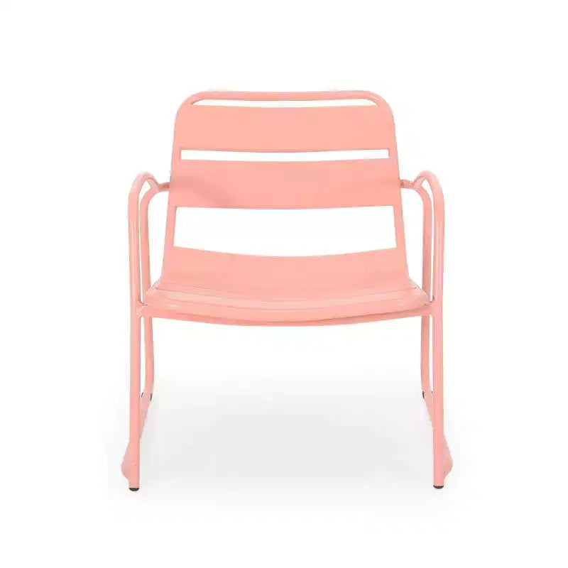 Patio Dining Chairs Set of 2, Outdoor Bistro Chairs with Open Slat Design, Iron Frame Dining Chairs with Backrest Armrest for Backyard, Balcony