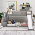 GDFStudio Jenkins Bunk Bed with Convertible Slide and Stairway