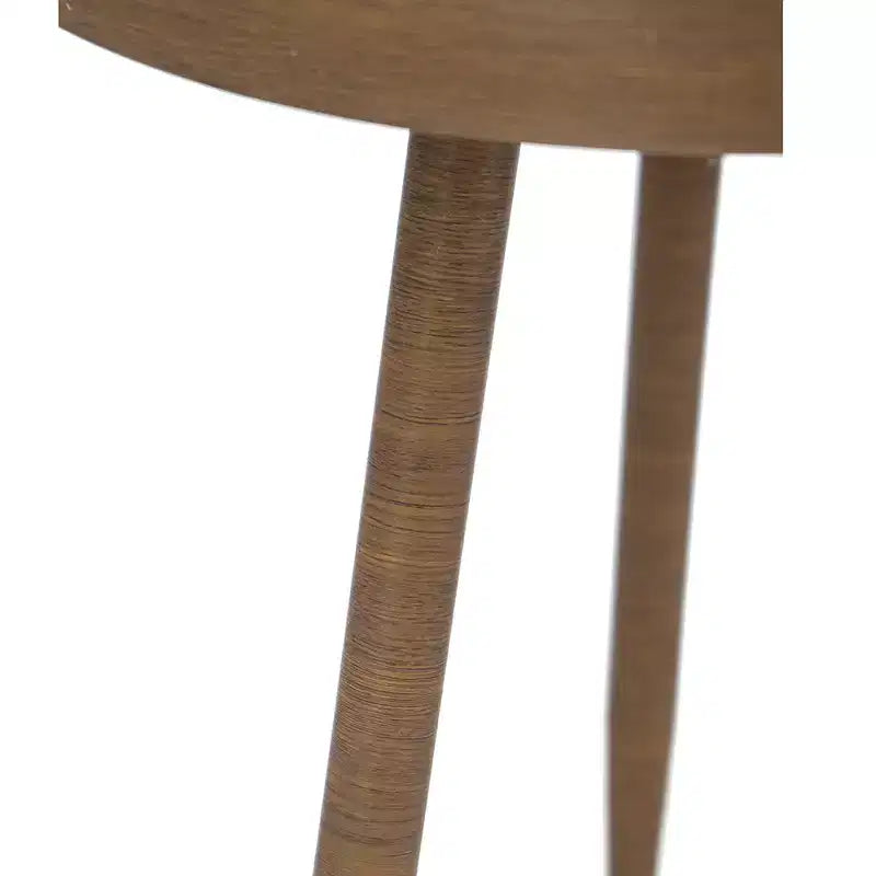 Round Side Table with Glass Top and Antique Gold Legs 18x18x22