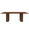 78 Farmhouse Long Dining Table with Storage Base, Wood Veneer Kitchen Table for Dining Room, Large Family Meals or Entertaining-Panipeachy