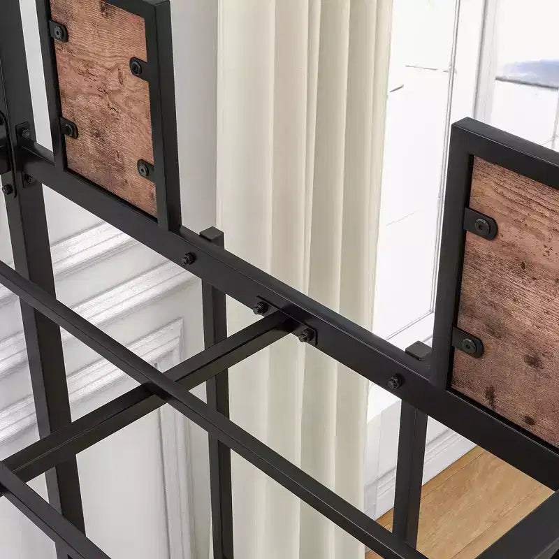 MAYEERTY Twin Over Twin Metal Bunk Bed, Heavy Duty Double Safety Guard Rails, Space-Saving Steel Bed for Bedroom & Dorm