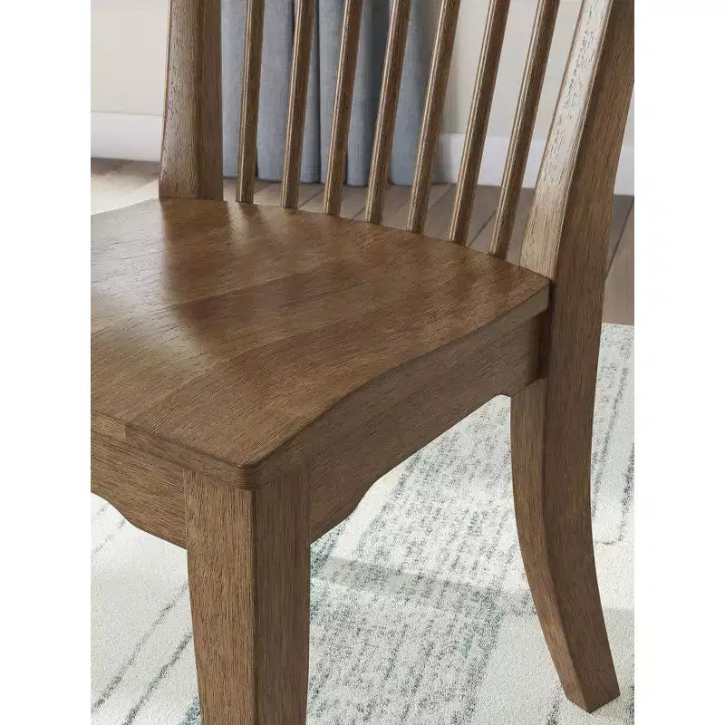 Signature Design by Ashley Chadworth Dining Room Side Chairs, Set of 2, Brown Wood Spindle-Back Design