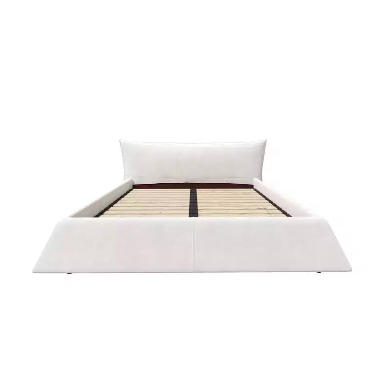King Size Velvet Platform Bed, Upholstered Headboard with Solid Wood & Metal Frame, Slat Support No Box Spring Needed