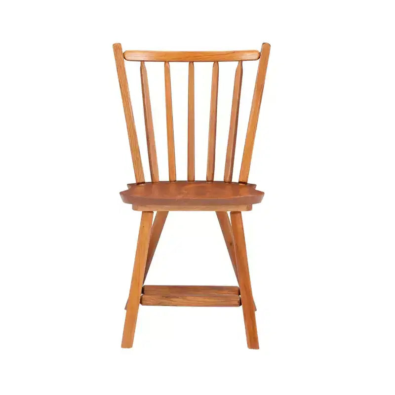 Linon Set of 2 Bazel Windsor Back Side Chairs Natural: Beechwood Frame, No Assembly Required