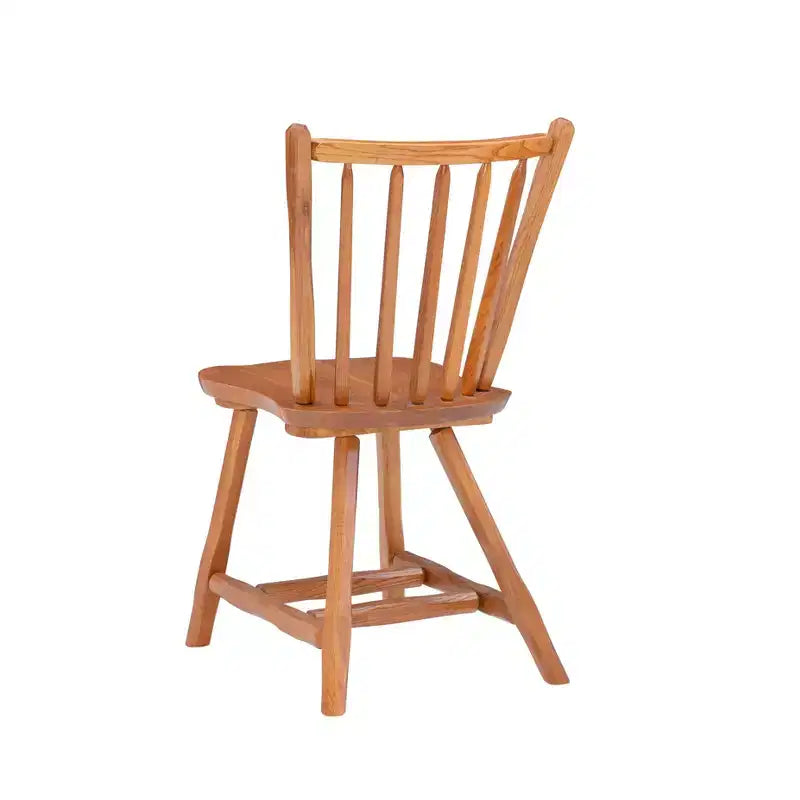 Linon Set of 2 Bazel Windsor Back Side Chairs Natural: Beechwood Frame, No Assembly Required