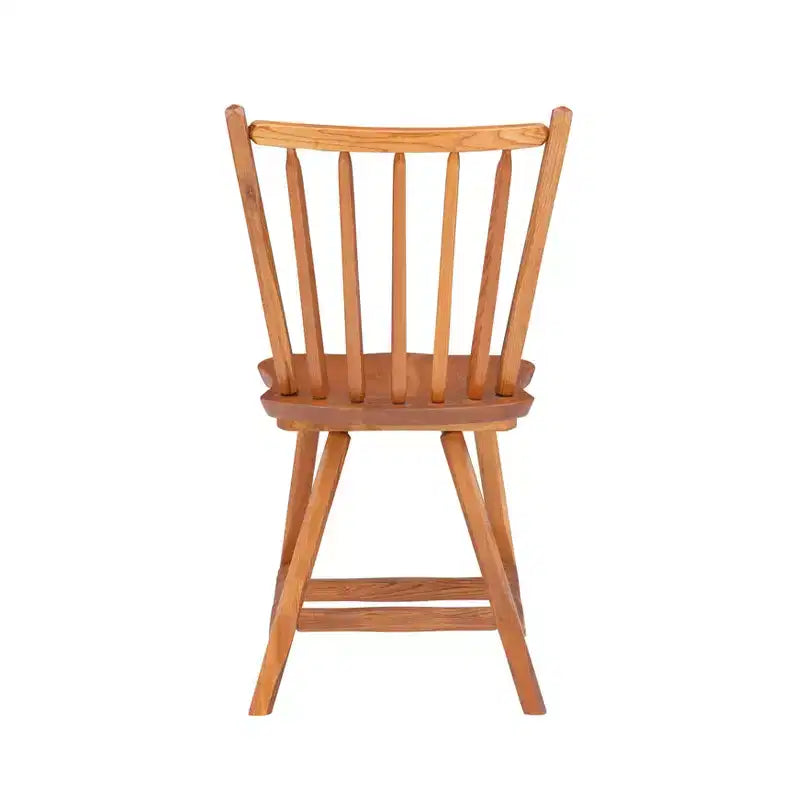 Linon Set of 2 Bazel Windsor Back Side Chairs Natural: Beechwood Frame, No Assembly Required