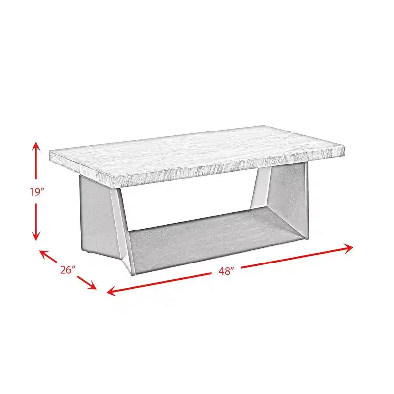 Tobias Coffee Table with Marble Top - Picket House Furnishings