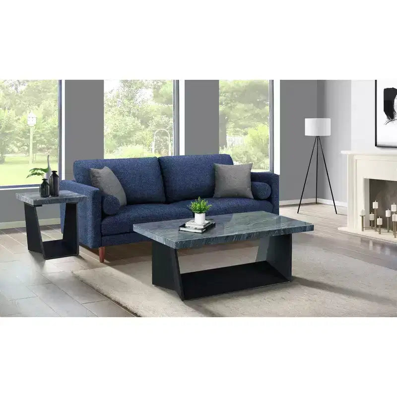 Tobias Coffee Table with Marble Top - Picket House Furnishings