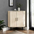 Contemporary 2 Door Wedge Corner Accent Cabinet - Saracina Home