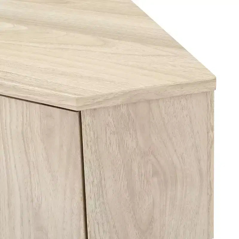 Contemporary 2 Door Wedge Corner Accent Cabinet - Saracina Home