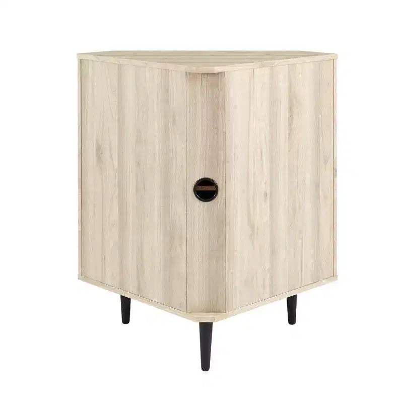 Contemporary 2 Door Wedge Corner Accent Cabinet - Saracina Home