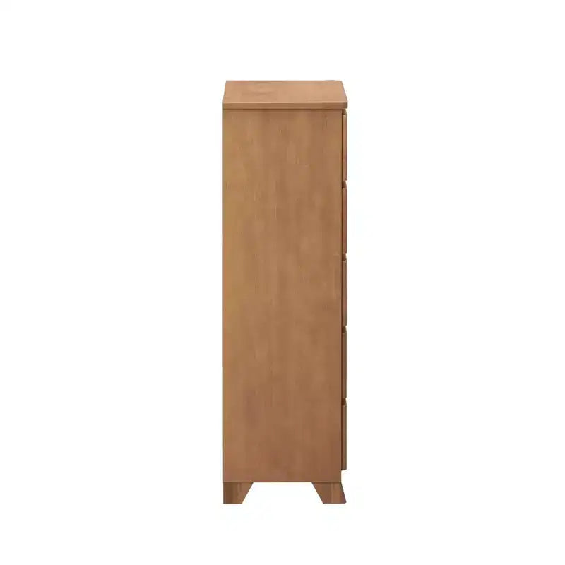 Max & Lily Dresser, 5 Storage Drawers Farmhouse Solid Wood Bedroom Dressers