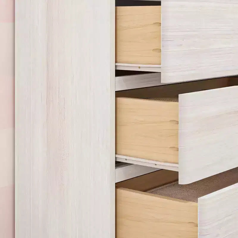 Max & Lily Dresser, 5 Storage Drawers Farmhouse Solid Wood Bedroom Dressers